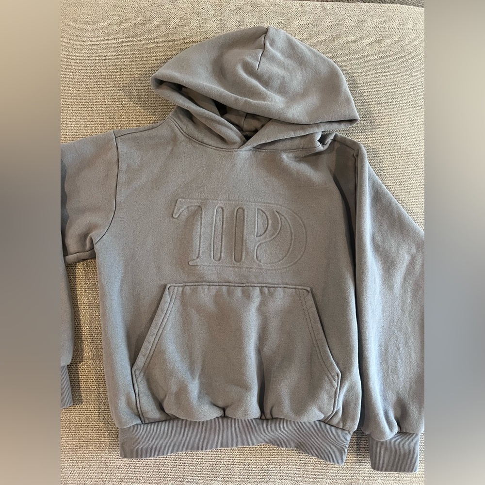 Taylor Swift TTPD embossed washed grey sweatshirt